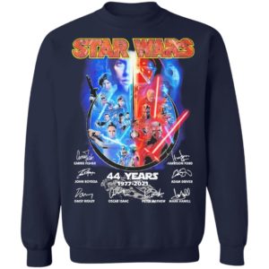 Star Wars 44 years 1977 2021 signatures shirt