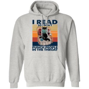 Black Cat I Read So I Don’t Punch People In The Throat Vintage Shirt