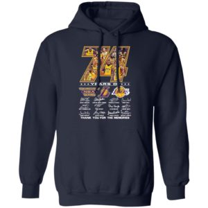 Los Angeles Lakers 74 Years Of The Greatest Nba Teams Thank You For The Memories Signatures Shirt