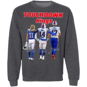 Cole Beasley Stefon Diggs and Josh Allen Buffalo Bills touchdown Kings signatures shirt