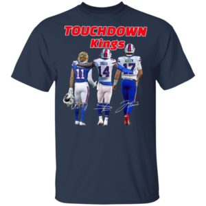 Cole Beasley Stefon Diggs and Josh Allen Buffalo Bills touchdown Kings signatures shirt