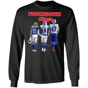 Cole Beasley Stefon Diggs and Josh Allen Buffalo Bills touchdown Kings signatures shirt