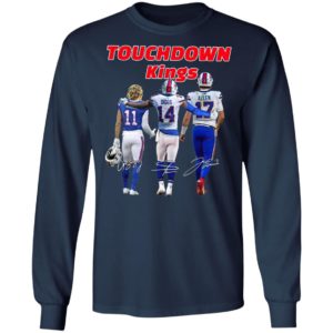 Cole Beasley Stefon Diggs and Josh Allen Buffalo Bills touchdown Kings signatures shirt