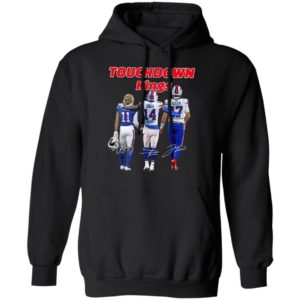 Cole Beasley Stefon Diggs and Josh Allen Buffalo Bills touchdown Kings signatures shirt