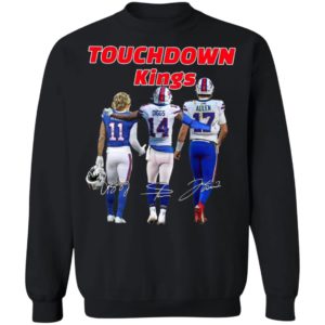 Cole Beasley Stefon Diggs and Josh Allen Buffalo Bills touchdown Kings signatures shirt