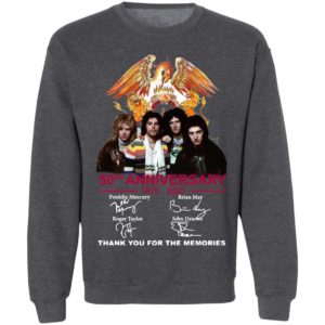 Queen 50Th Anniversary Thank You For The Memories Signatures shirt
