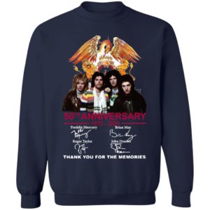 Queen 50Th Anniversary Thank You For The Memories Signatures shirt
