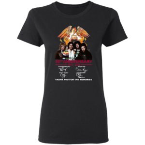 Queen 50Th Anniversary Thank You For The Memories Signatures shirt
