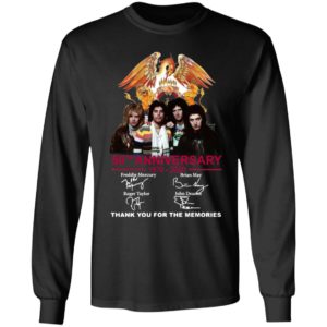 Queen 50Th Anniversary Thank You For The Memories Signatures shirt