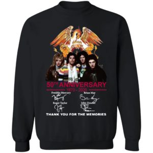 Queen 50Th Anniversary Thank You For The Memories Signatures shirt
