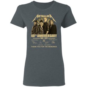 Metallica 40th Anniversary 1981 2021 Thank You For The Memories Signatures Shirt