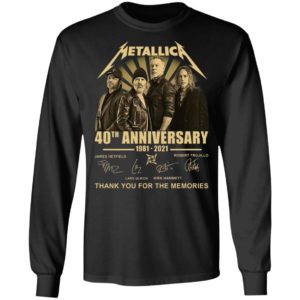 Metallica 40th Anniversary 1981 2021 Thank You For The Memories Signatures Shirt