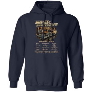 Fast _ Furious 2001-2020 9 Film Thank You For The Memories Signatures Shirt