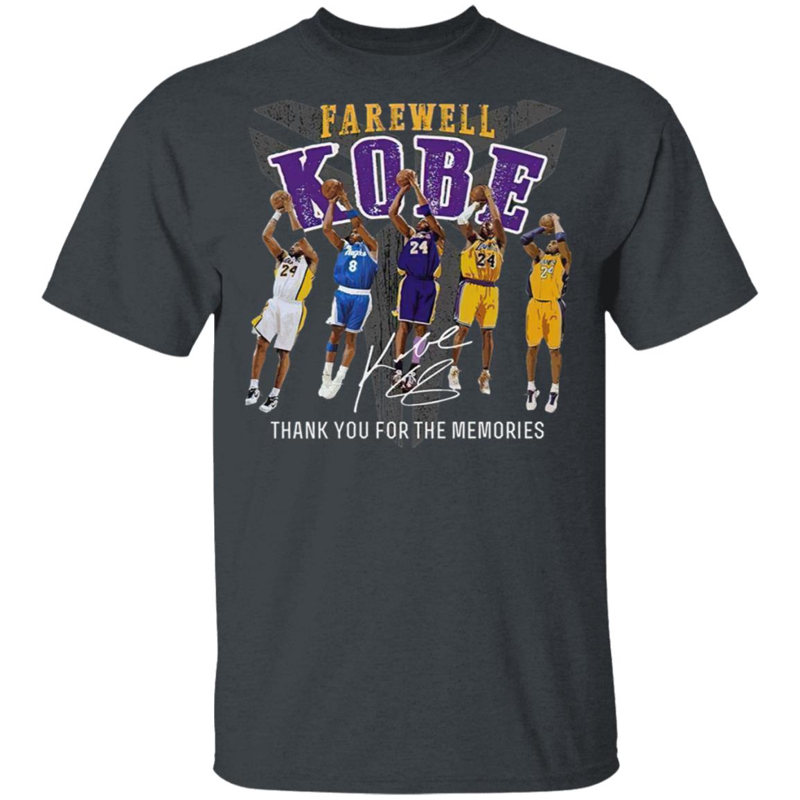 Farewell Kobe Thank You For The Memories Signature Shirt
