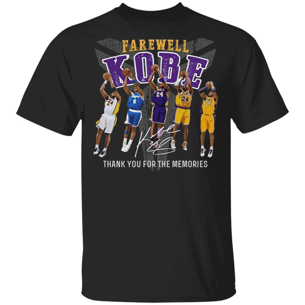 Farewell Kobe Thank You For The Memories Signature Shirt