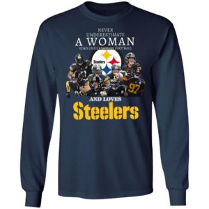Never Underestimate A Woman Who Understands Football And Loves Pittsburgh Steelers Shirt