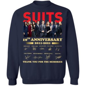 Suits 9th Anniversary 2011 2020 Thank You For The Memories Signatures Shirt