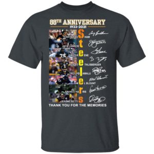 Steelers 88th Anniversary 1933-2021 Thank You For The Memories Shirt