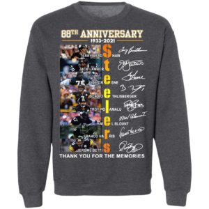 Steelers 88th Anniversary 1933-2021 Thank You For The Memories Shirt
