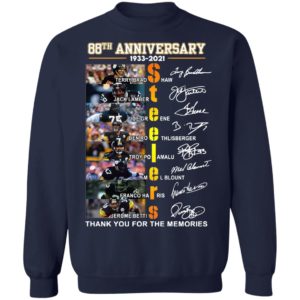 Steelers 88th Anniversary 1933-2021 Thank You For The Memories Shirt