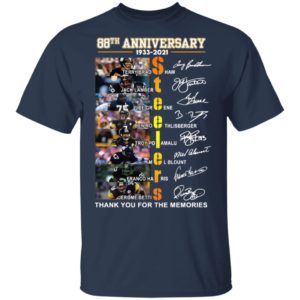 Steelers 88th Anniversary 1933-2021 Thank You For The Memories Shirt