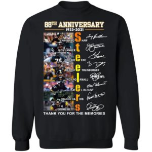 Steelers 88th Anniversary 1933-2021 Thank You For The Memories Shirt