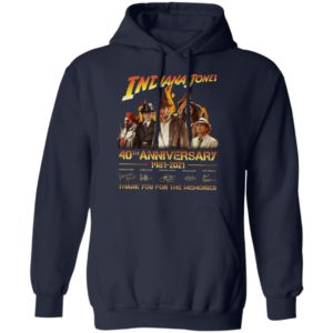 Indiana Jones 40Th Anniversary 1981-2021 Thank You For The Memories Signatures Shirt