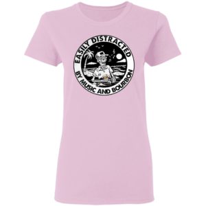Skeleton Easily Distracted By Music And Bourbon Shirt