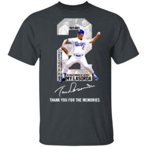 2 Tommy Lasorda Los Angeles Dodgers Thank You For The Memories Signature Shirt