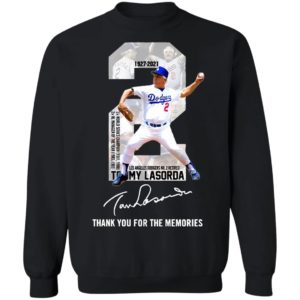 2 Tommy Lasorda Los Angeles Dodgers Thank You For The Memories Signature Shirt