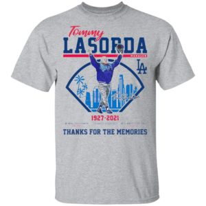 Los Angeles Dodgers Tommy Lasorda 1927-2021 Thank You For The Memories Signature Shirt