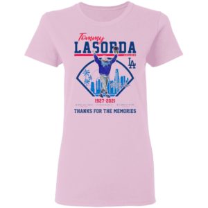 Los Angeles Dodgers Tommy Lasorda 1927-2021 Thank You For The Memories Signature Shirt