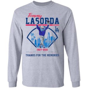 Los Angeles Dodgers Tommy Lasorda 1927-2021 Thank You For The Memories Signature Shirt