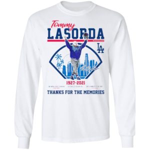 Los Angeles Dodgers Tommy Lasorda 1927-2021 Thank You For The Memories Signature Shirt