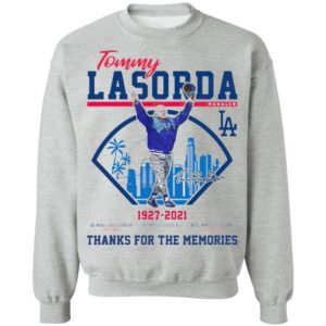 Los Angeles Dodgers Tommy Lasorda 1927-2021 Thank You For The Memories Signature Shirt