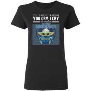 Baby Yoda You Laugh I Laugh You Cry I Cry You Offend My Toronto Argonauts I Kill You Shirt