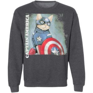 Cat Captain America shirt