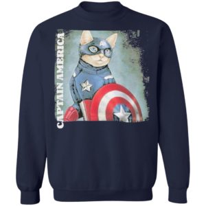 Cat Captain America shirt