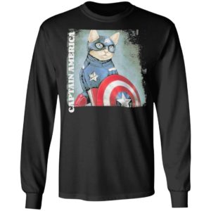 Cat Captain America shirt