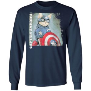 Cat Captain America shirt