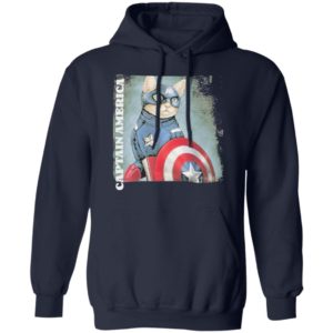 Cat Captain America shirt