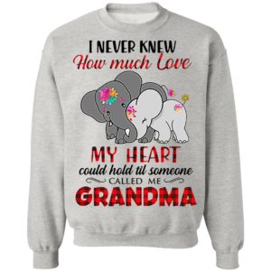 I Never Knew How Much Love My Heart Could Hold Till Someone Called Me Grandma Elephant Shirt