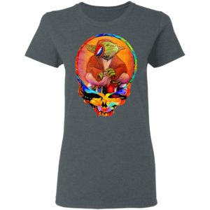 Yoda Listening Music Grateful Skull Shirt