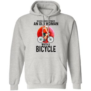 Never Underestimate An Old Woman With A Bicycle Shirt