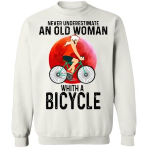Never Underestimate An Old Woman With A Bicycle Shirt