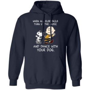 Snoopy And Charlie Brown When All Else Fails Turn Up The Music Shirt