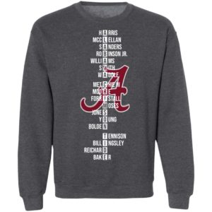 The Alabama Crimson Tide Name Players 2021 Shirt