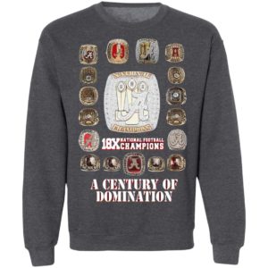 18x National Football Champions A Century Of Domination Shirt