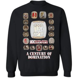 18x National Football Champions A Century Of Domination Shirt
