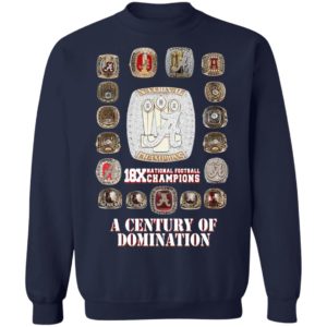 18x National Football Champions A Century Of Domination Shirt